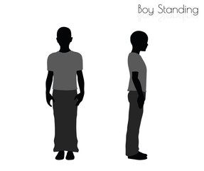 boy in Standing pose on white background