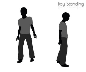 boy in Standing pose on white background