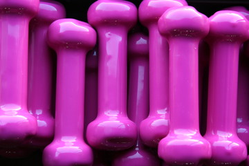 Naklejka premium Fioletowe ciężarki