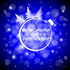 Christmas light vector background. Card or invitation.