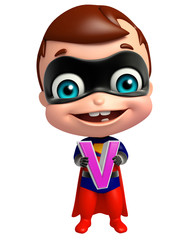 cute superbaby with V alphabate