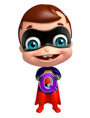cute superbaby with Q alphabate
