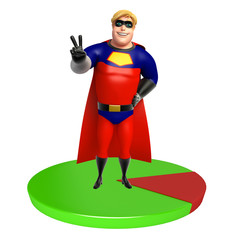 Superhero with Circle sign