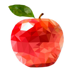 vector red apple triangles