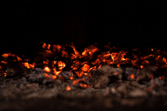 Ember In The Fireplace