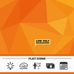 Presentation billboard, brainstorm. Cash money.