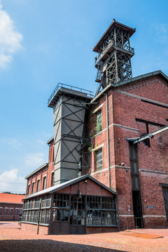 B&acirc;timents et Chevalement de la mine de charbon