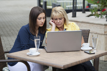 Business woman on coffee break