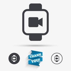 Smart watch sign icon. Wrist digital watch.