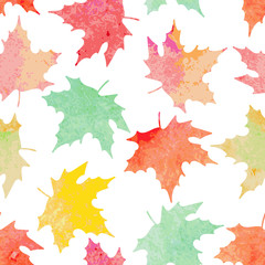 Seamless background with maple leaves.