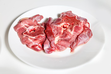 Raw meat on the table