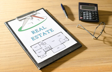 Real estate concept on a desk