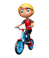 kid boy with bicycle