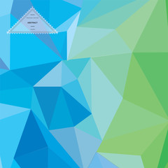 Abstract triangular blue to green texture
