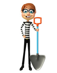 Thief with Digging shovel