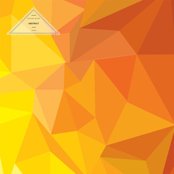 Abstract triangular yellow to orange background