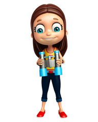 kid girl with Binoculars