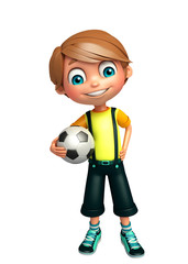kid boy with  football