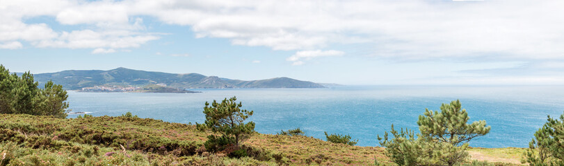 Fototapeta na wymiar Panorama Muxía from Costa da Morte Galicien Spanien
