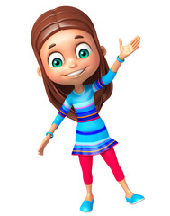Kid girl with Funny pose