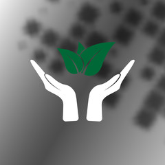 Green eco friendly sign