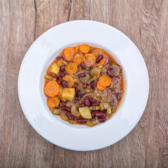 Soup with beans and carrots