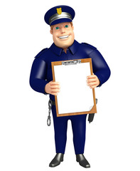 Police with Exam pad