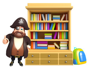 Pirate with Book shelves