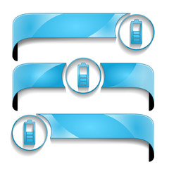 wstęga z ikoną zestaw wektor © vempireart