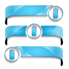 wstęga z ikoną zestaw wektor © vempireart