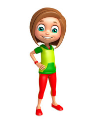 kid girl with Funny pose