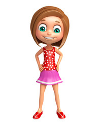 Kid girl with Funny pose