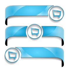 wstęga z ikoną zestaw wektor © vempireart