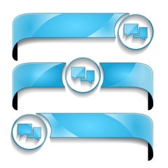 wstęga z ikoną zestaw wektor © vempireart