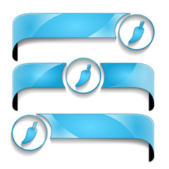 Obraz premium wstęga z ikoną zestaw wektor