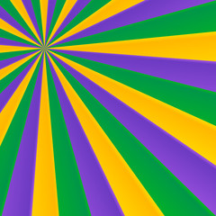 Green, yellow and violet rays carnival background