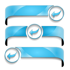 Obraz premium wstęga z ikoną zestaw wektor