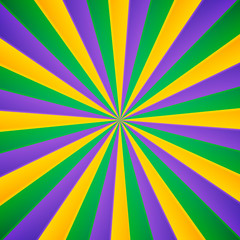 Green, yellow and violet rays carnival background