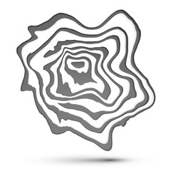 Gray and white marble style abstract shape