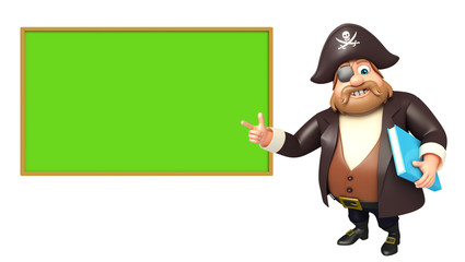 Pirate with Black board & book
