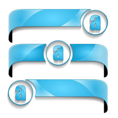 wstęga z ikoną zestaw wektor © vempireart