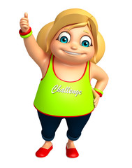 kid girl with Standing pose