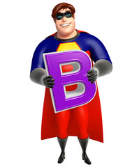 Superhero with  Alphabate B