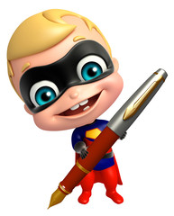 cute superbaby with Pen