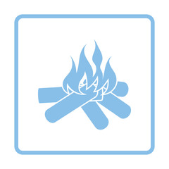 Camping fire  icon