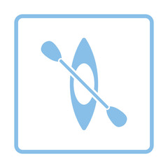 Kayak and paddle icon