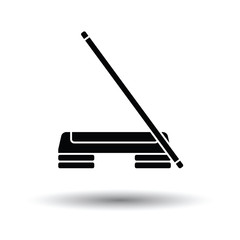 Step board and stick icon