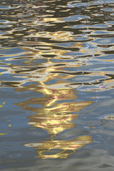 Close up photo of colorful abstract water reflection.