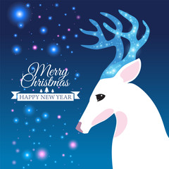 Merry Christmas e-card template. Vector illustration.