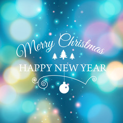 Merry Christmas e-card template. Vector illustration. © mariaaverburg